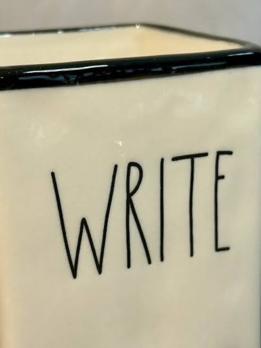 Rae Dunn WRITE Ceramic Pen Holder